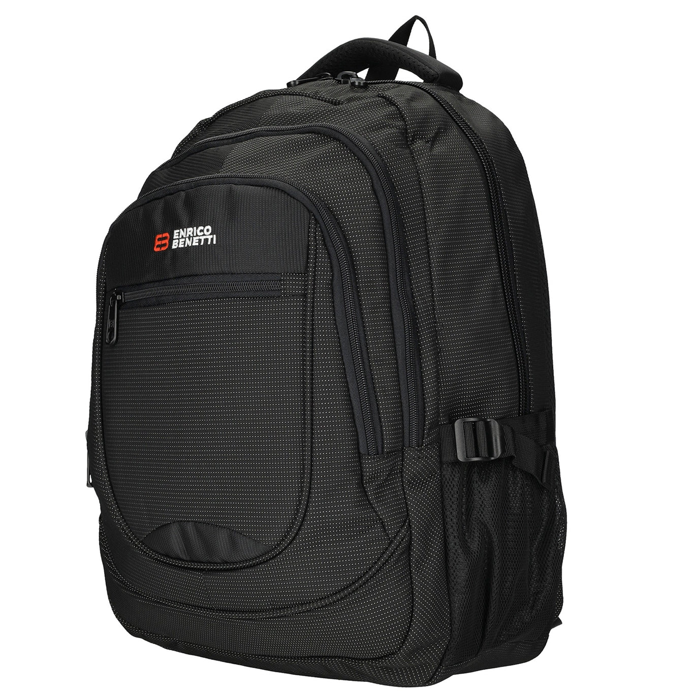 Enrico Benetti Santa Cruz 17,3'' Laptop-Rucksack Punkte schwarz weiß Laptop-Rucksack
