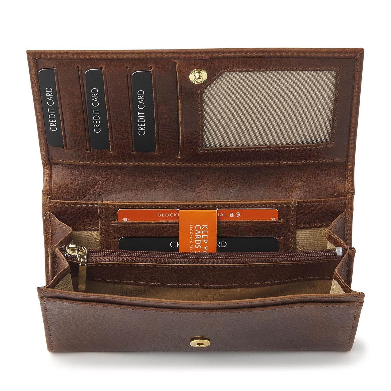 dR Amsterdam Milan Ladies Wallet 28159 cognac