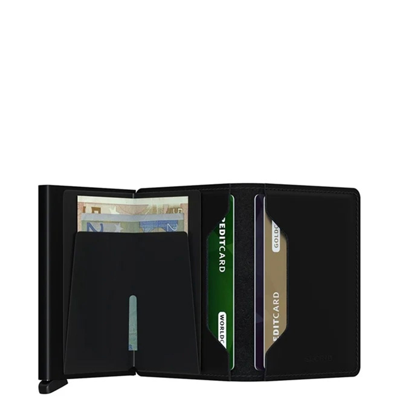 Secrid Slimwallet Wallet Mattschwarze Damenbrieftasche