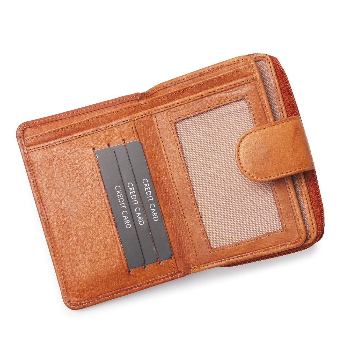 dR Amsterdam Tampa Damesportemonnee camel