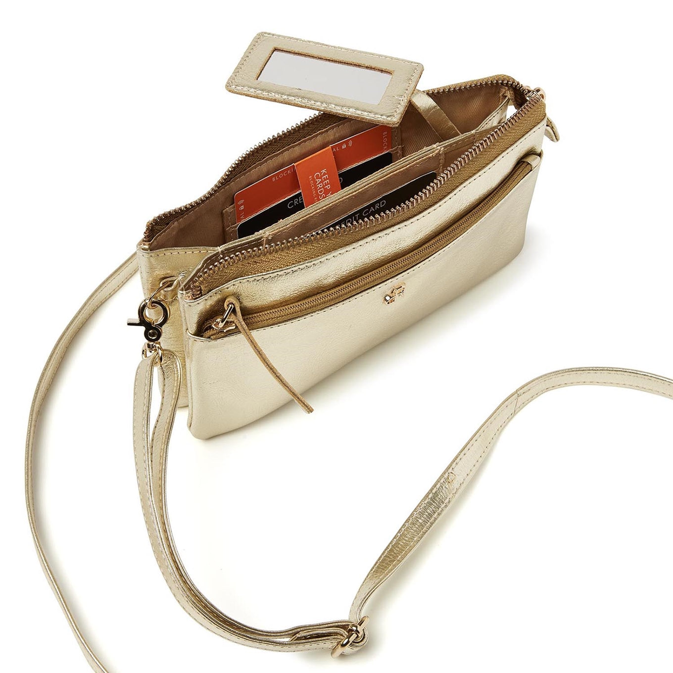 dR Amsterdam Metallics Shoulderbag/Clutch 743731 light gold