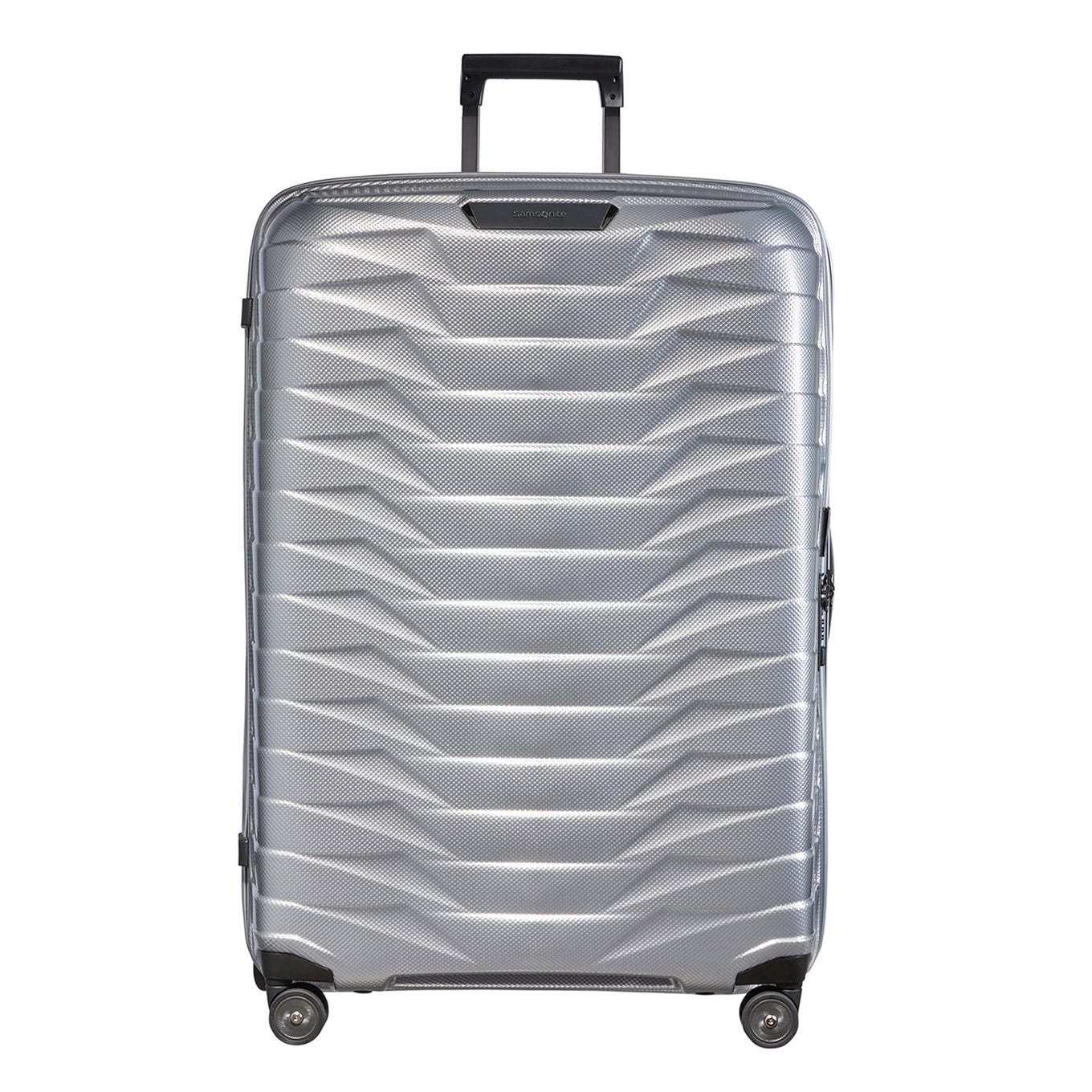 Samsonite Proxis Spinner 81 silbernes Hartschalenetui