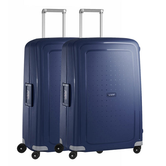 Samsonite S'Cure Spinner 75 2er-Set dunkelblaues Hartschalenetui