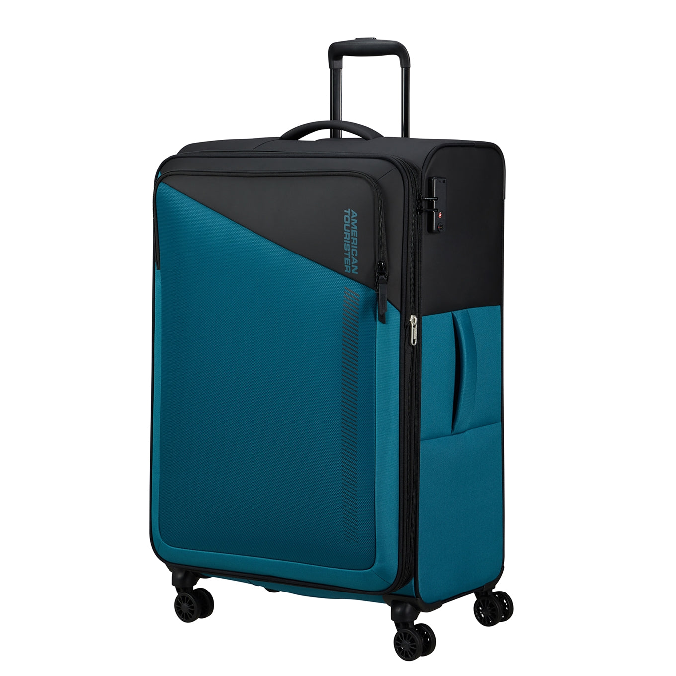 American Tourister Daring Dash Spinner L EXP schwarz/blau Weicher Koffer