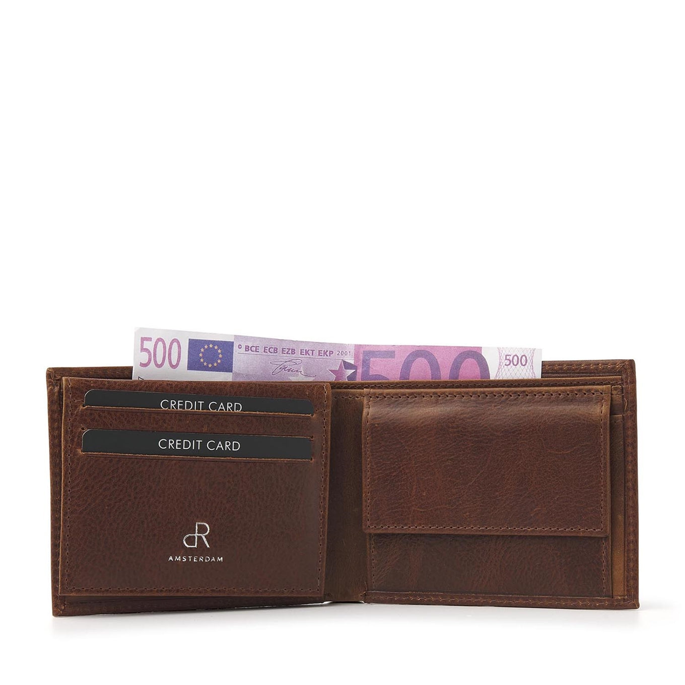 dR Amsterdam Milan Billfold 28524 cognac