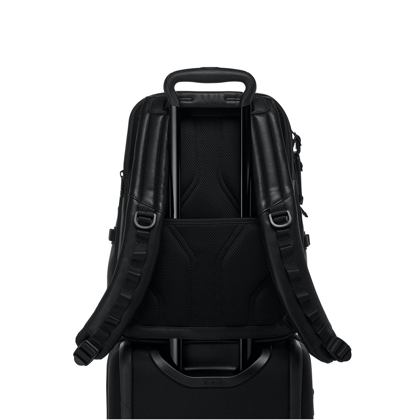 Tumi Alpha Bravo Nathan Navigationsrucksack Schwarzer Lederrucksack