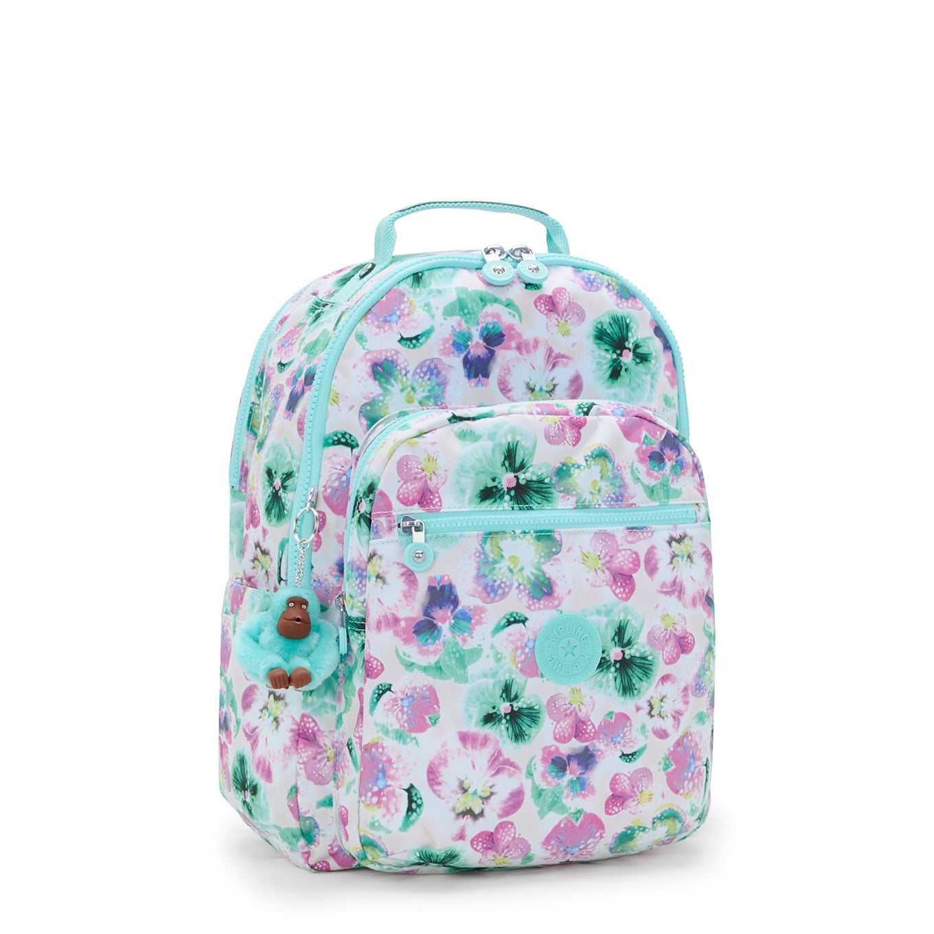 Kipling Seoul College Aqua Blossom Rucksack
