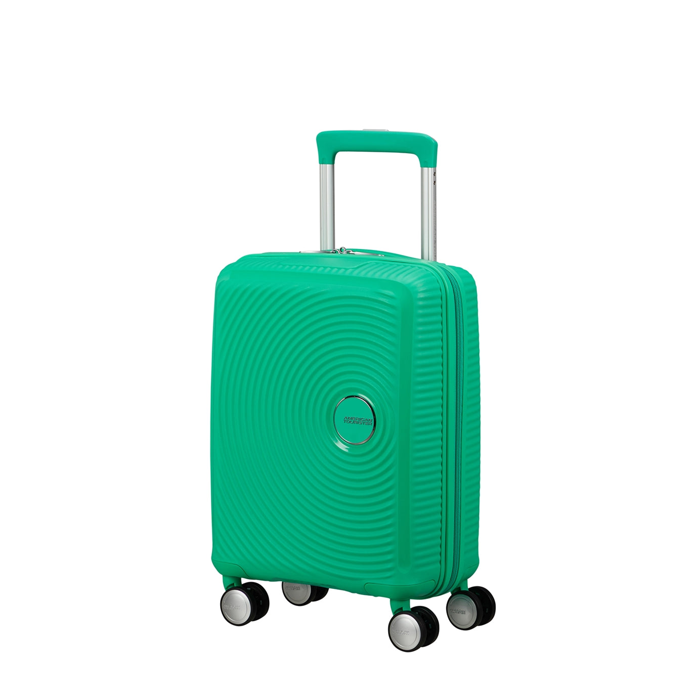 American Tourister Soundbox Mini Spinner 47 leuchtend grünes Hartschalenetui