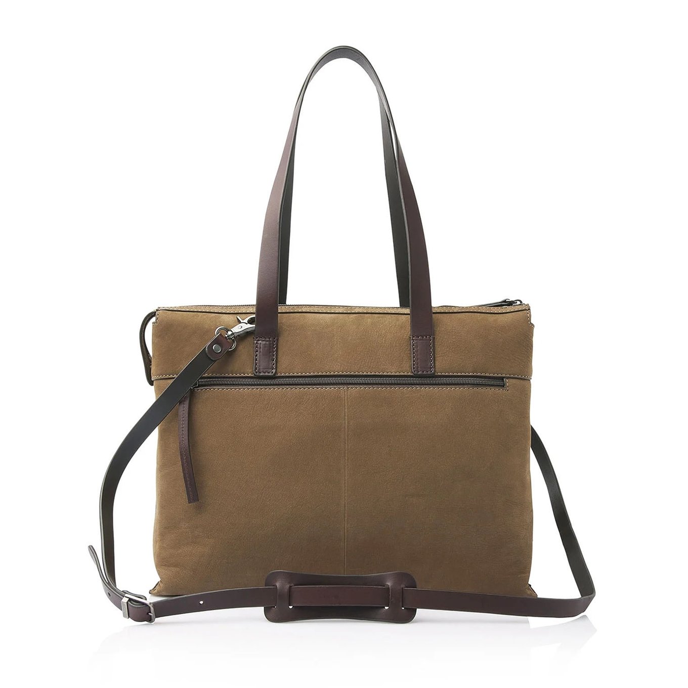 Castelijn & Beerens Nubuck Schoudertas 15.6" RFID taupe