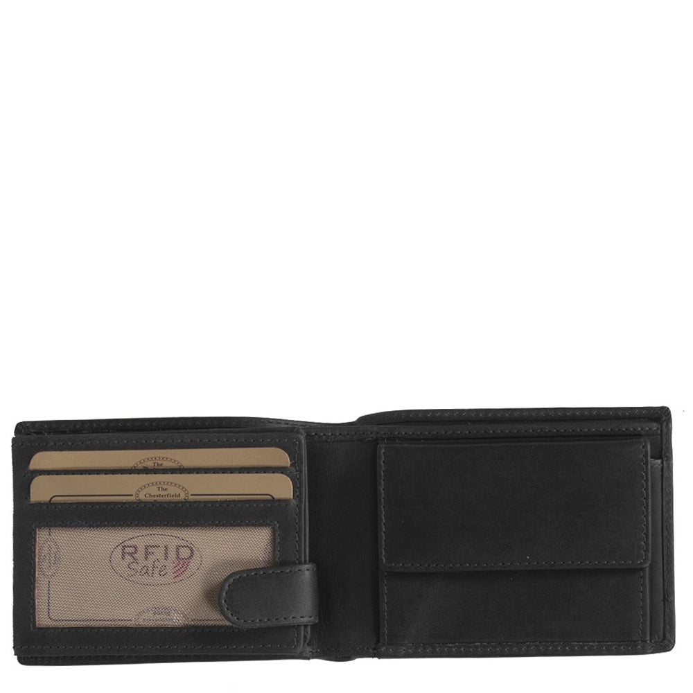 The Chesterfield Brand Marvin Billfold schwarze Herrenbrieftasche