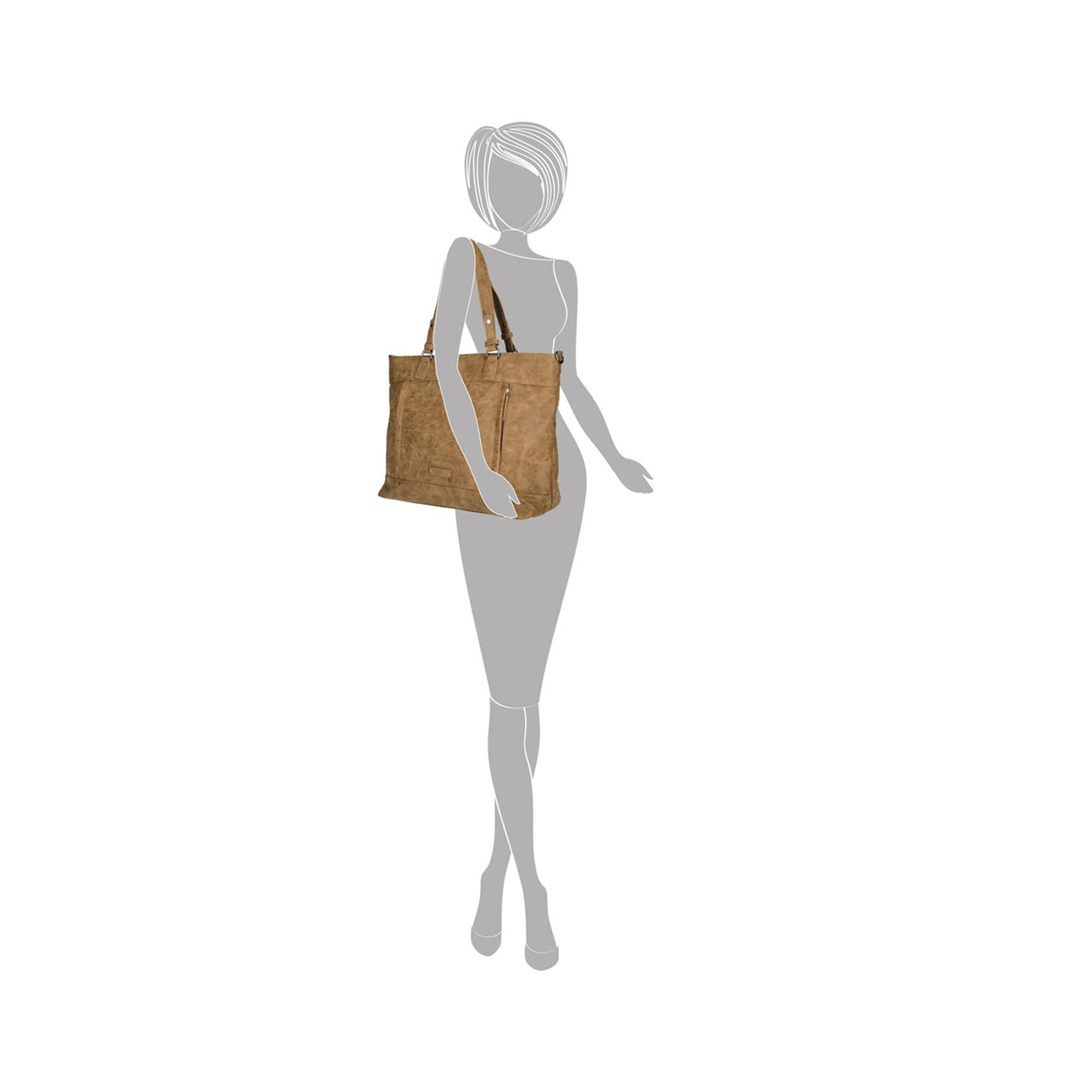 Enrico Benetti Ruby Shopper 15" camel