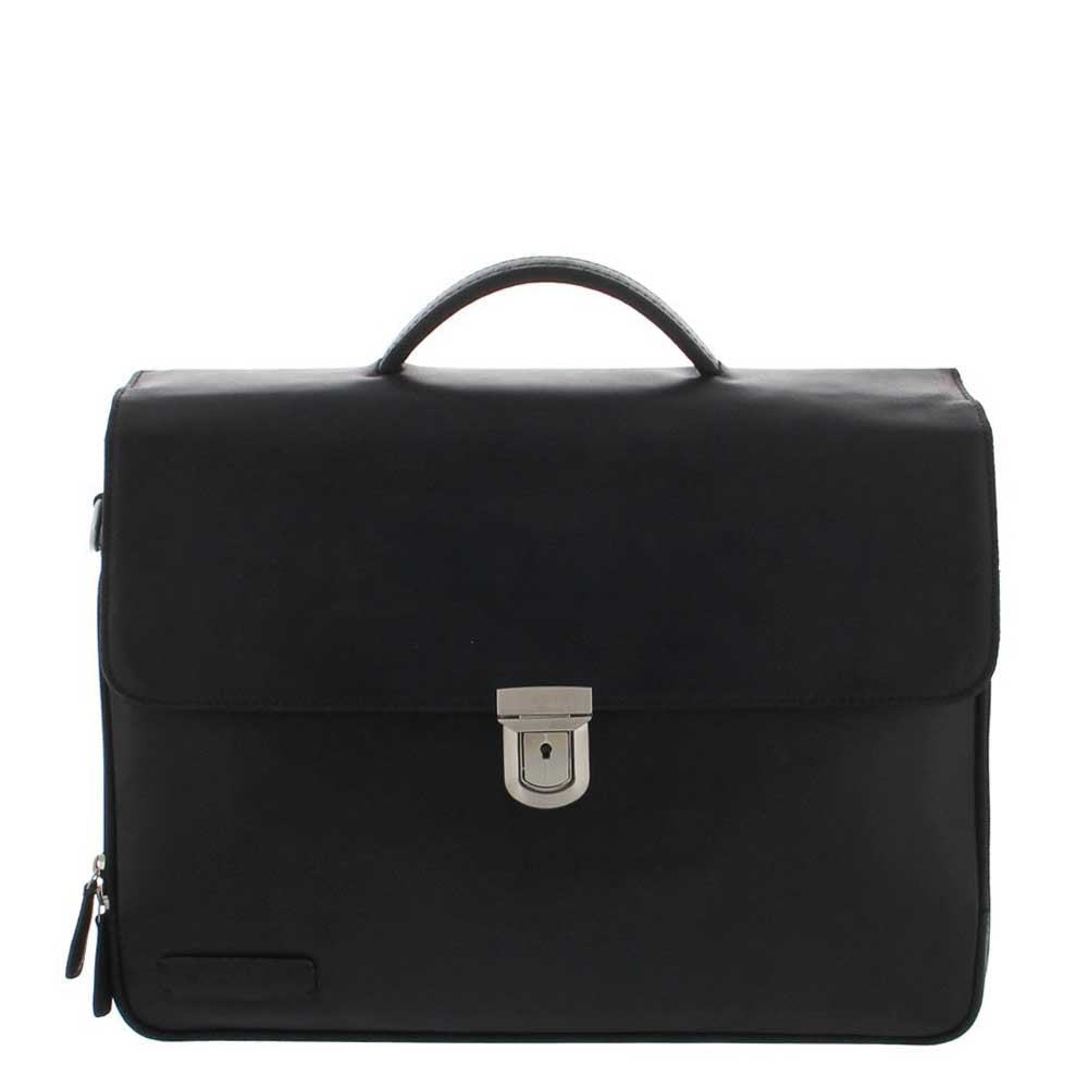 Plevier Vintage Oxford Laptop Bag 3 compartments 15.6" black