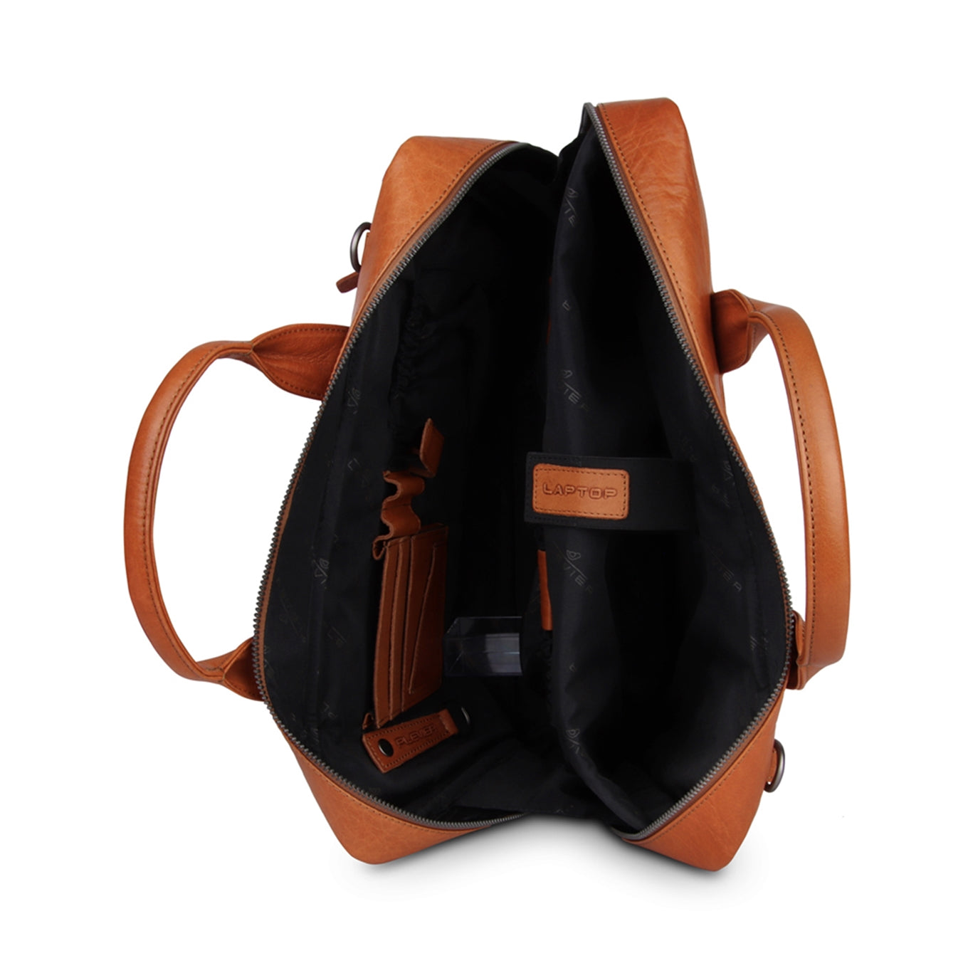 Plevier Onyx Laptop bag 17.3" cognac