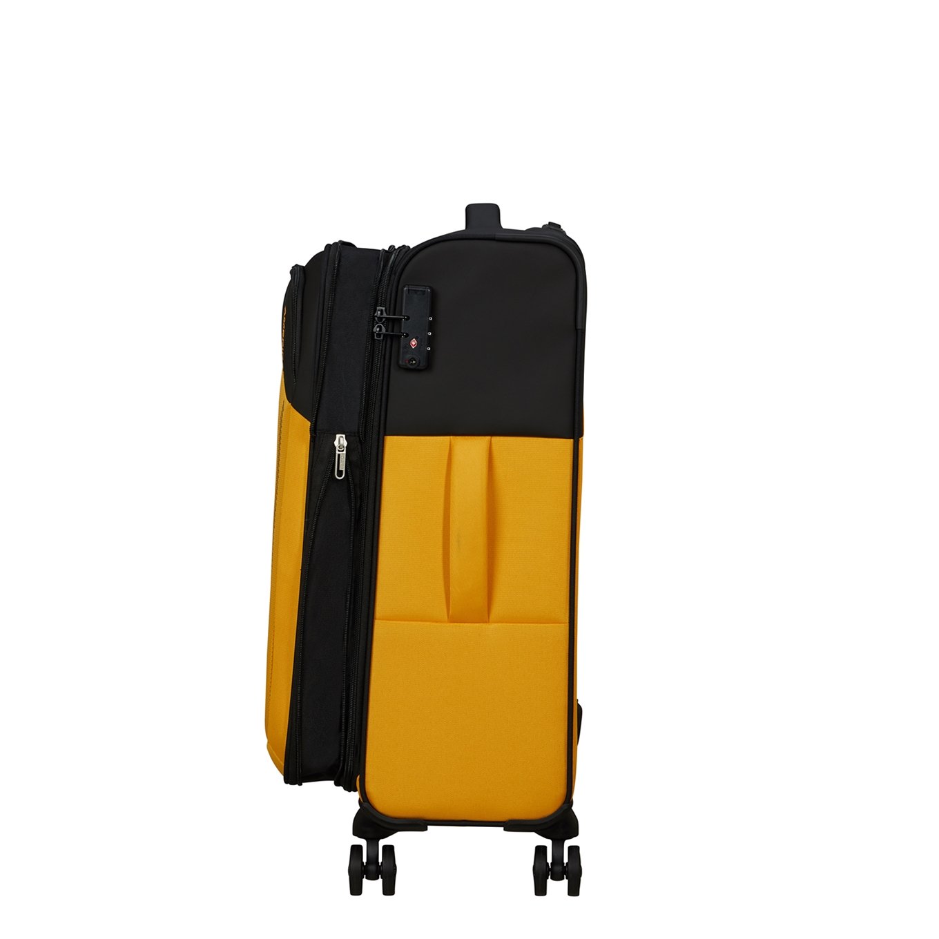 American Tourister Daring Dash Spinner M EXP schwarz/gelb Weicher Koffer