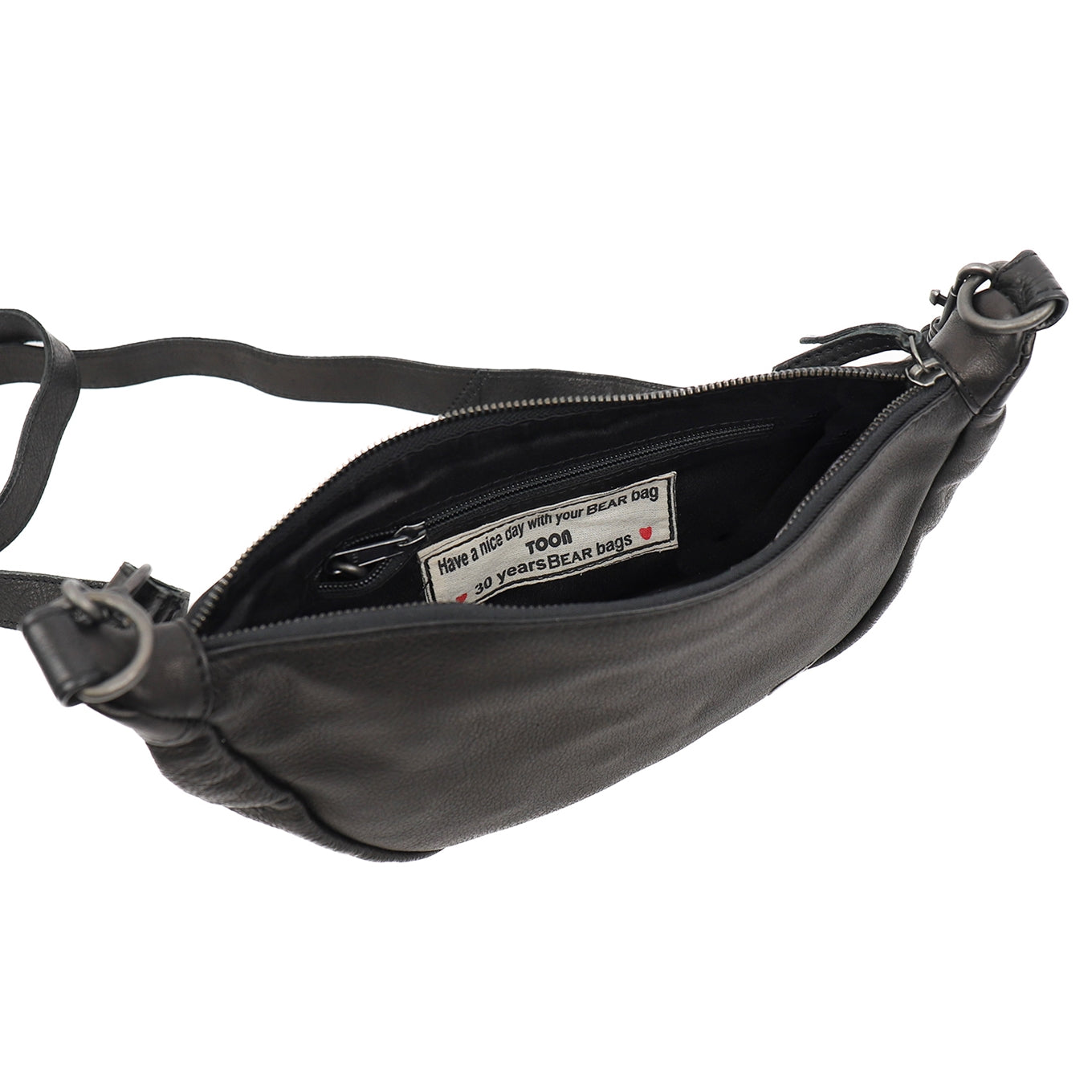 Bear Design Toon Crossbody black