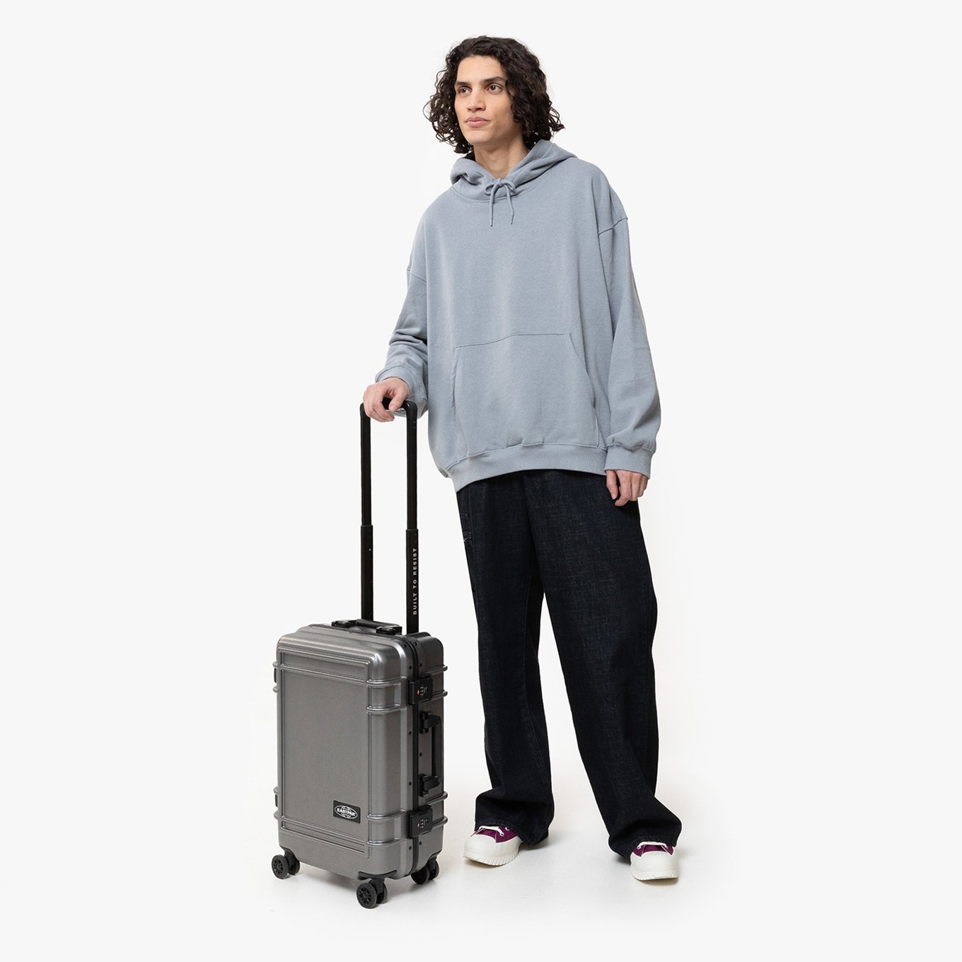 Eastpak Resist'R Case S Hartschalenetui aus gebürstetem Metall