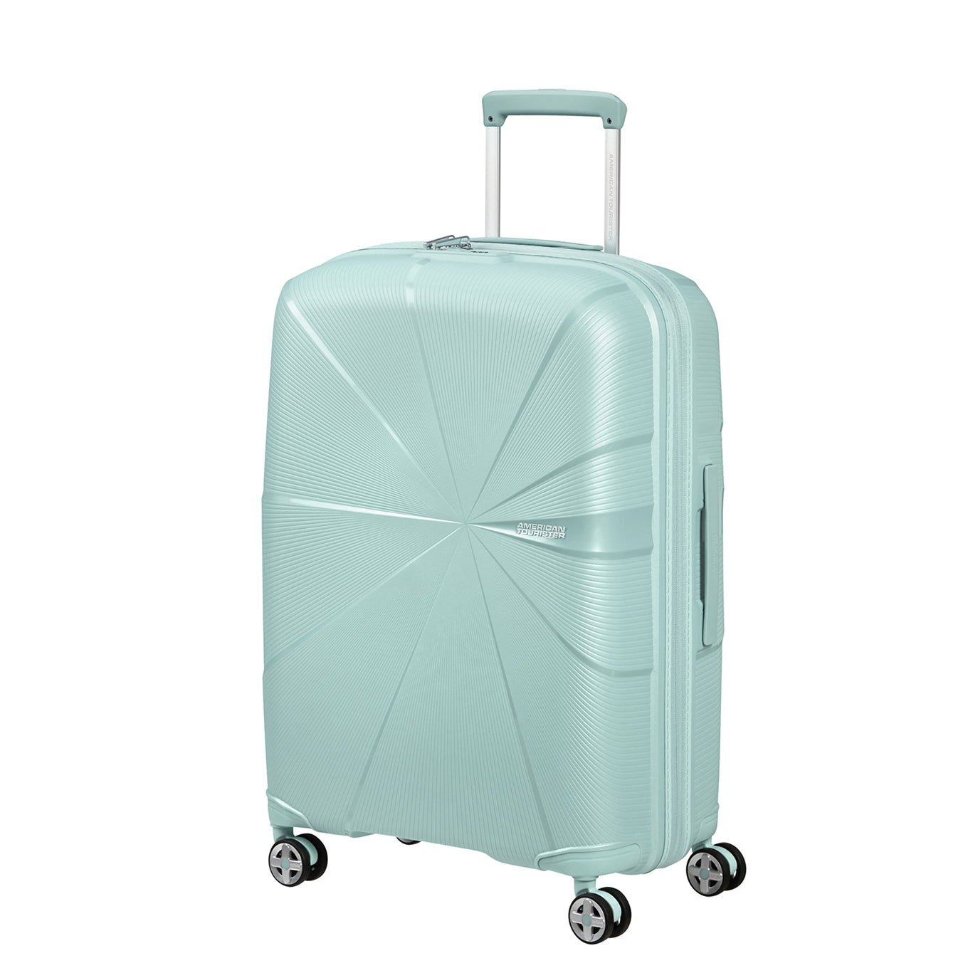 American Tourister Starvibe Spinner 67 EXP mit. Surfblaues Hartschalenetui