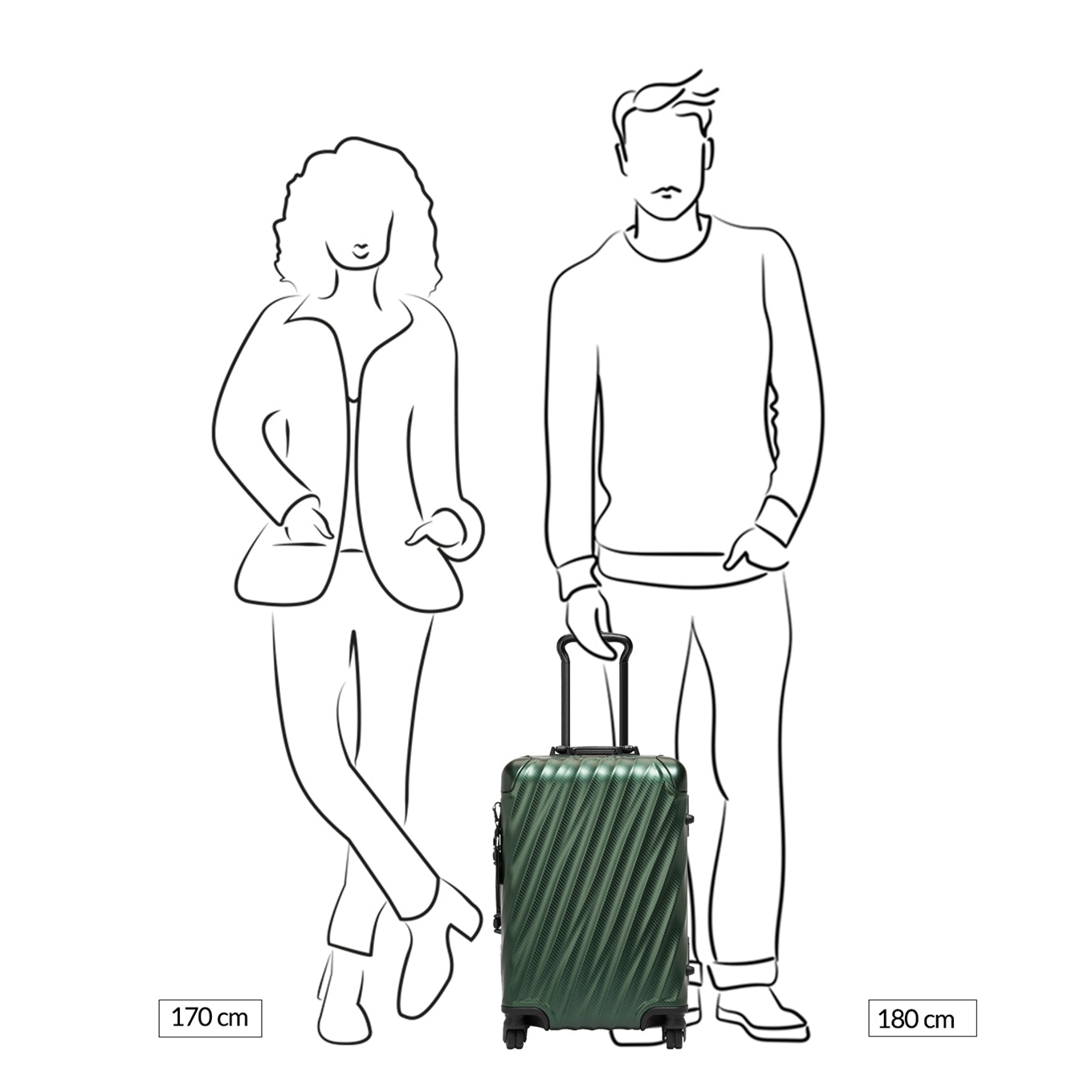 TUMI 19 Degree Aluminum International Carry-On texture forest green