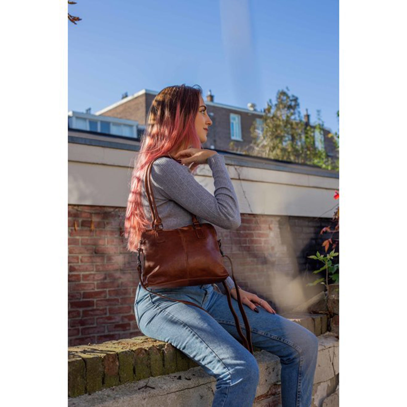 Bear Design Callisto Pelle Shoulder Bag Yellow