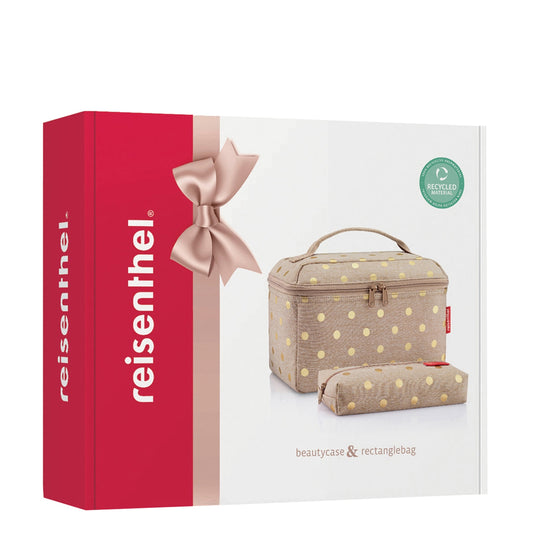 Reisenthel Beauty case Gift set metallic dots coffee