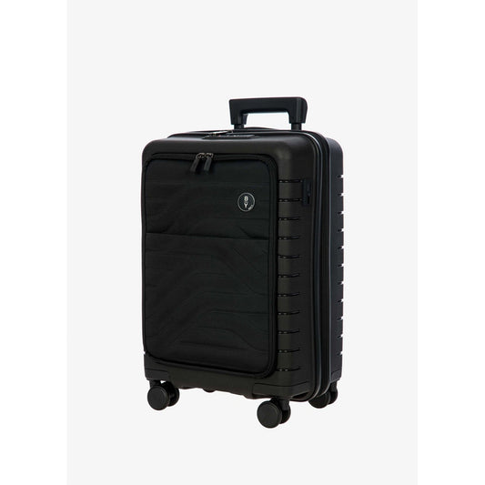 Bric's Ulisse Cabin Trolley 55 Expandable Pocket schwarzer Hartschalenkoffer