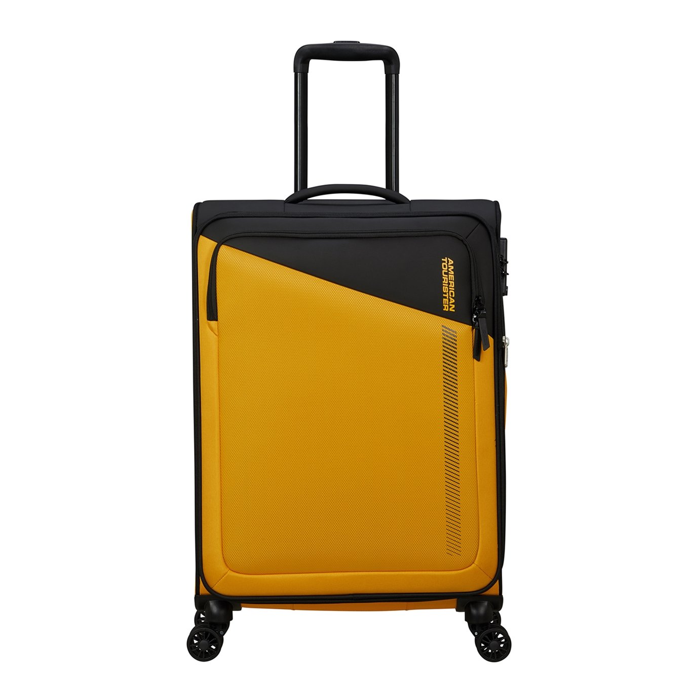 American Tourister Daring Dash Spinner M EXP schwarz/gelb Weicher Koffer