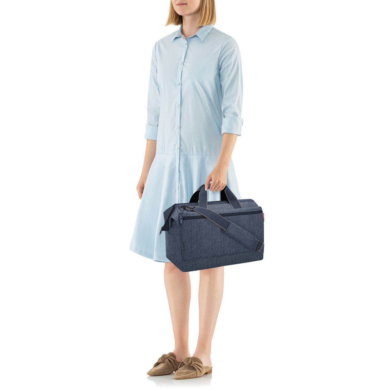 Reisenthel Travelling Allrounder L Pocket herringbone dark blue