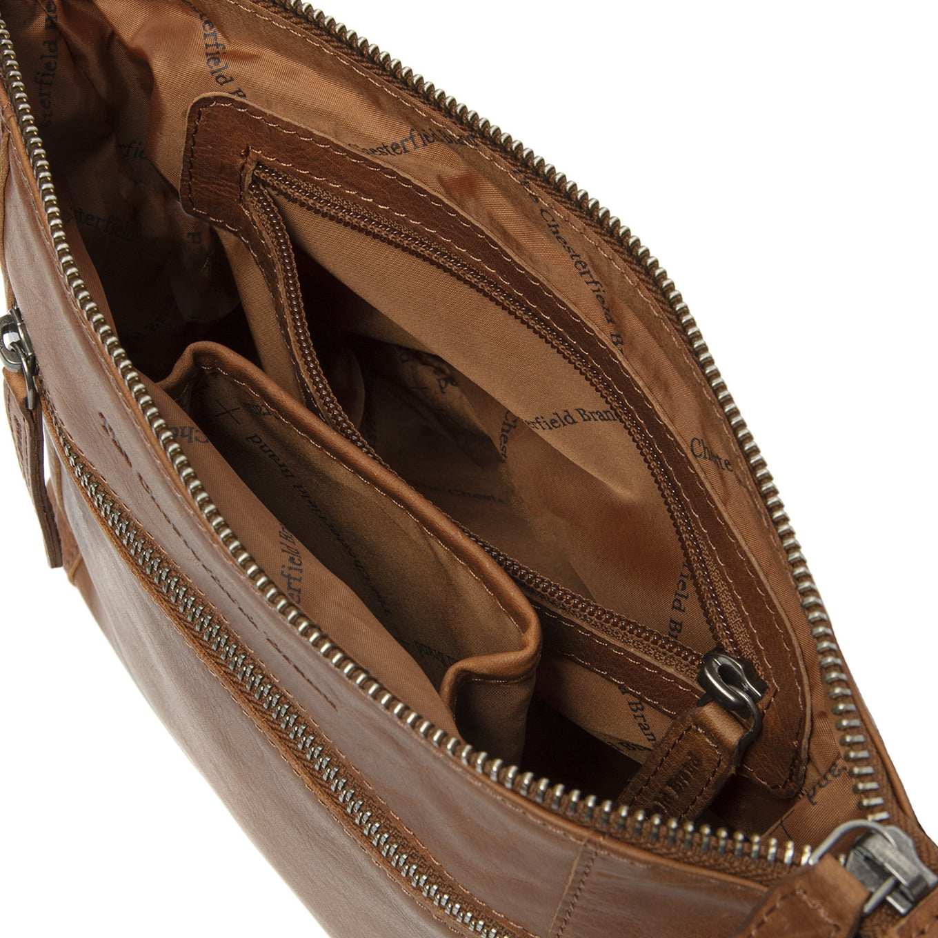 The Chesterfield Brand Faro Schoudertas cognac