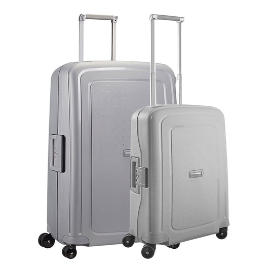 Samsonite S'Cure Spinner 55 + 75 Set Silber Hard Case