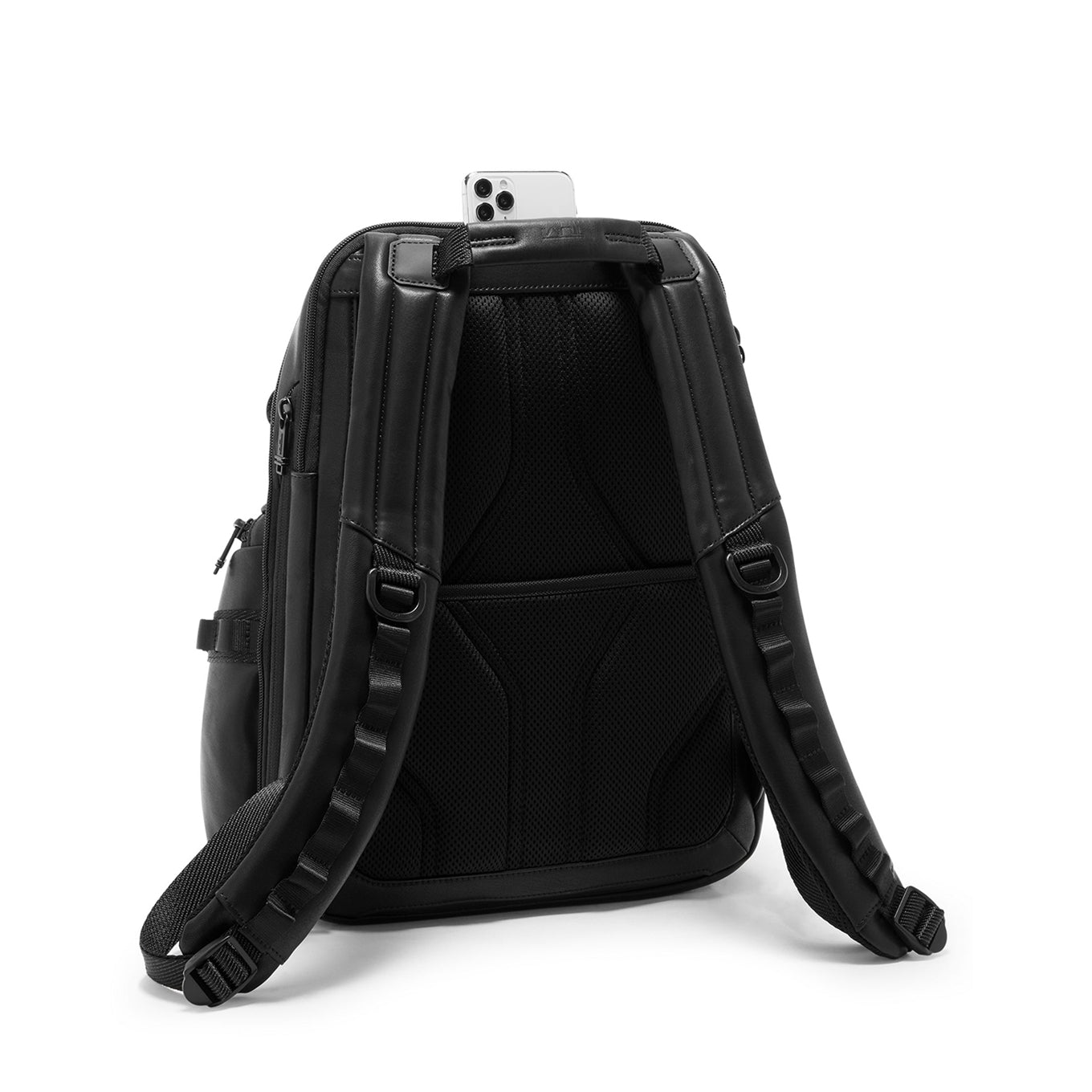 Tumi Alpha Bravo Nathan Navigationsrucksack Schwarzer Lederrucksack