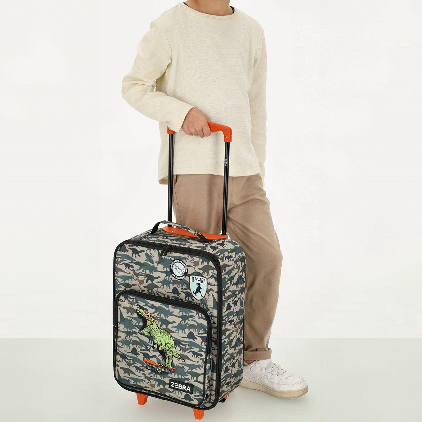 Zebra Trends Trolley Adventure dino grün Weicher Koffer