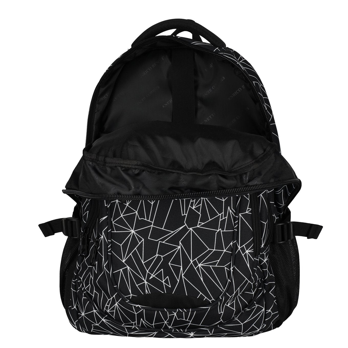 Enrico Benetti Santa Cruz 17.3" Laptop Backpack black white