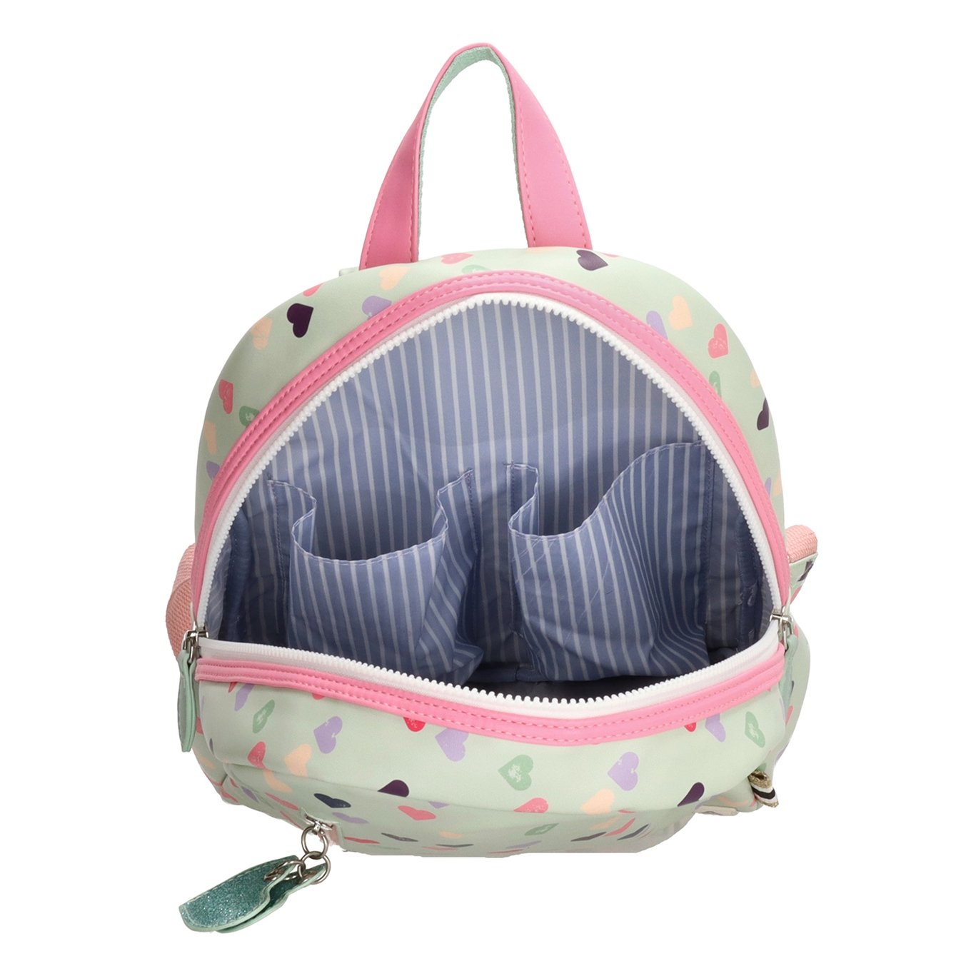 Zebra Trends Girls Rugzak Hearts mint groen