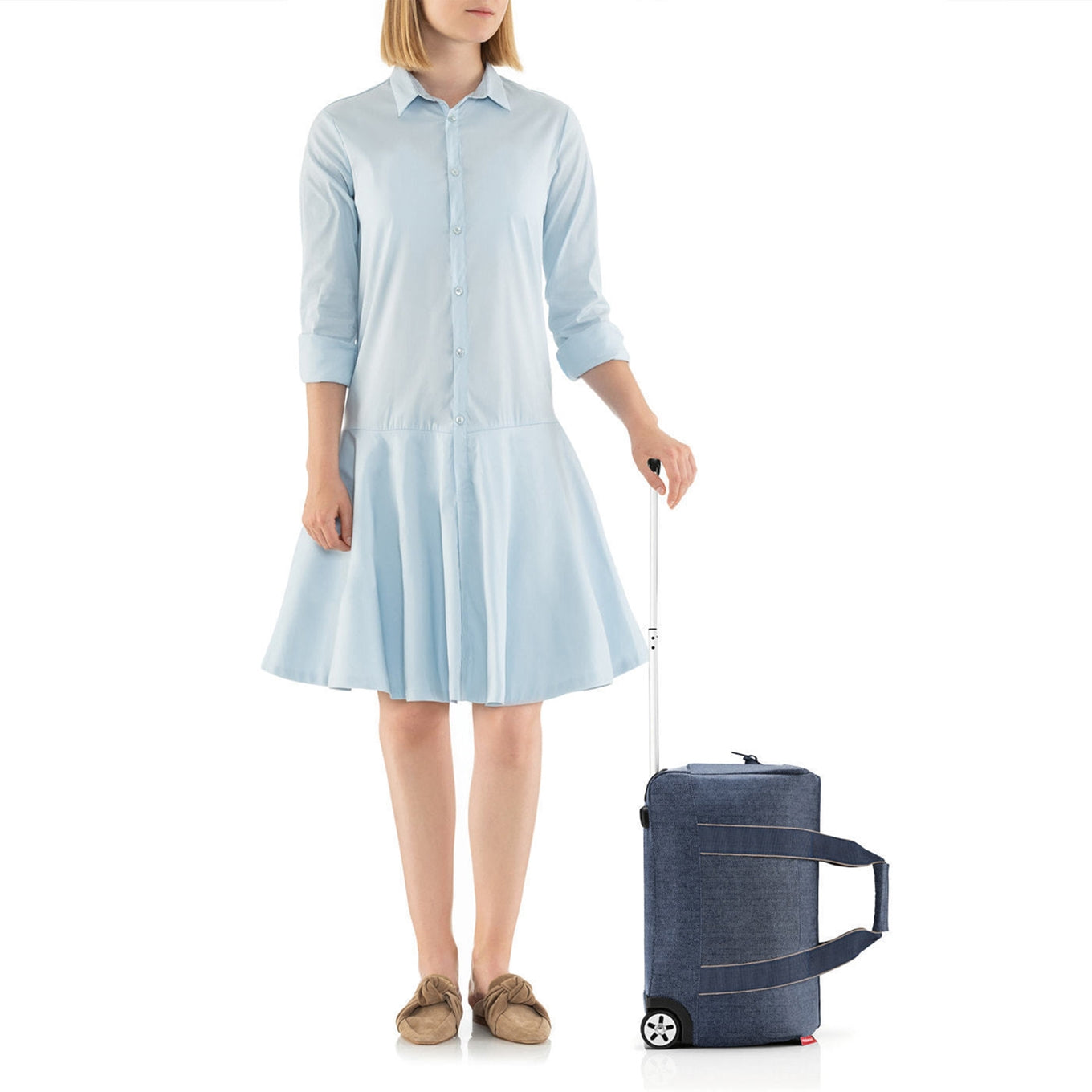 Reisenthel Traveling Allrounder Trolley Herringbone dunkelblau Handgepäck Koffer Trolley