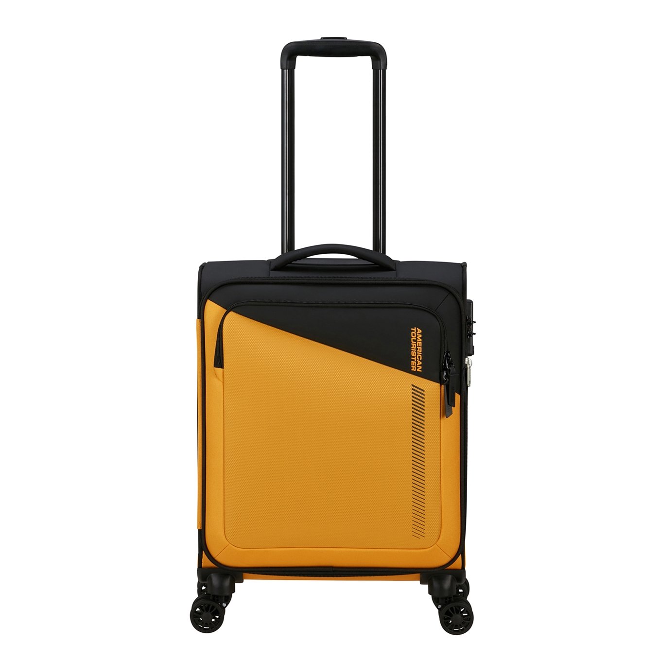 American Tourister Daring Dash Spinner S EXP schwarz/gelb Weicher Koffer