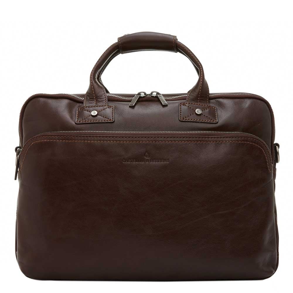 Castelijn & Beerens Firenze Business Laptop Bag 15.6" 3 compartments mocha