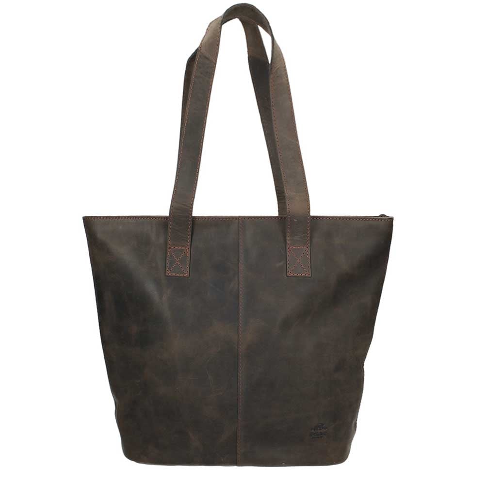 Bear Design Dark Nature Shopper brown
