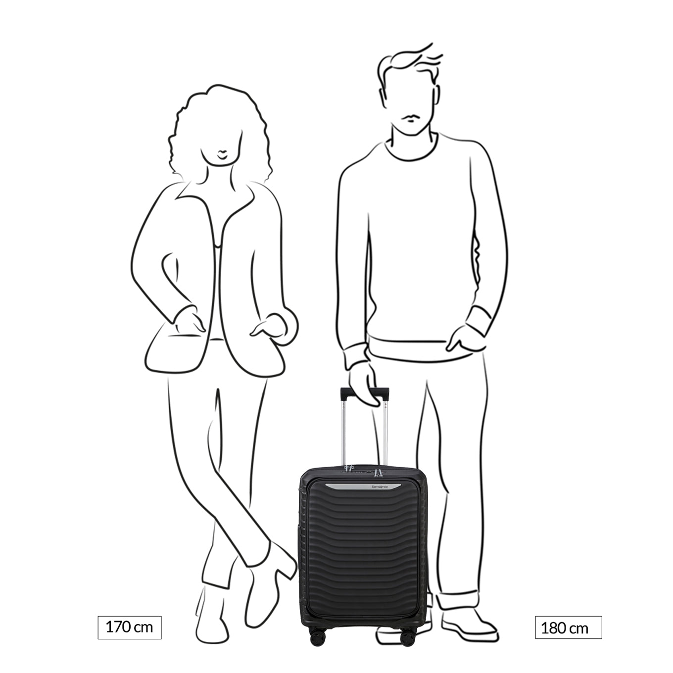 Samsonite Upscape Spinner 55 Exp Easy Access gelber Hartschalenkoffer