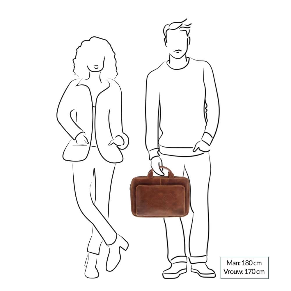 Plevier Urban Esplanade Laptophülle 15,6" Cognac