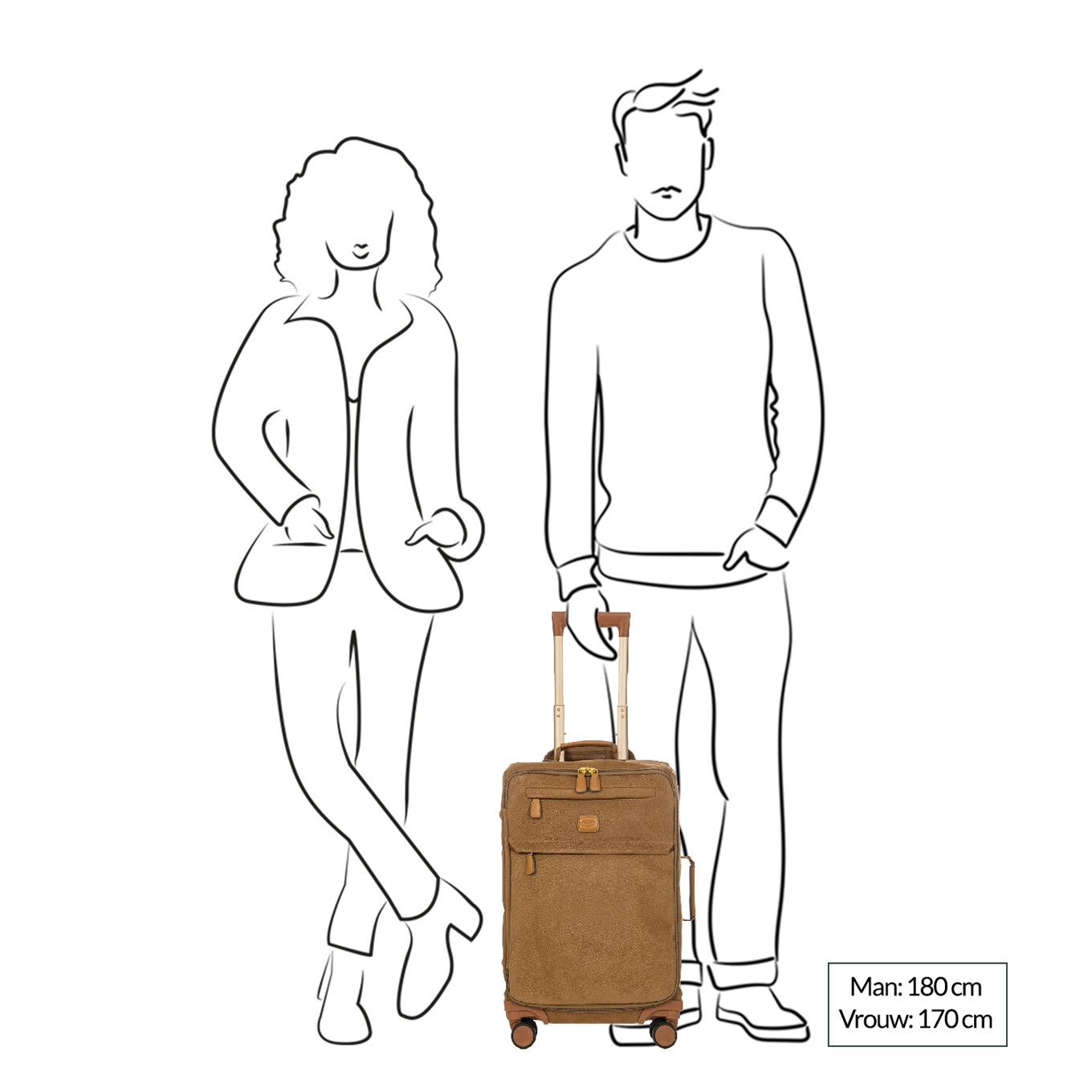Bric's Life Trolley 55 olive II Weicher Koffer