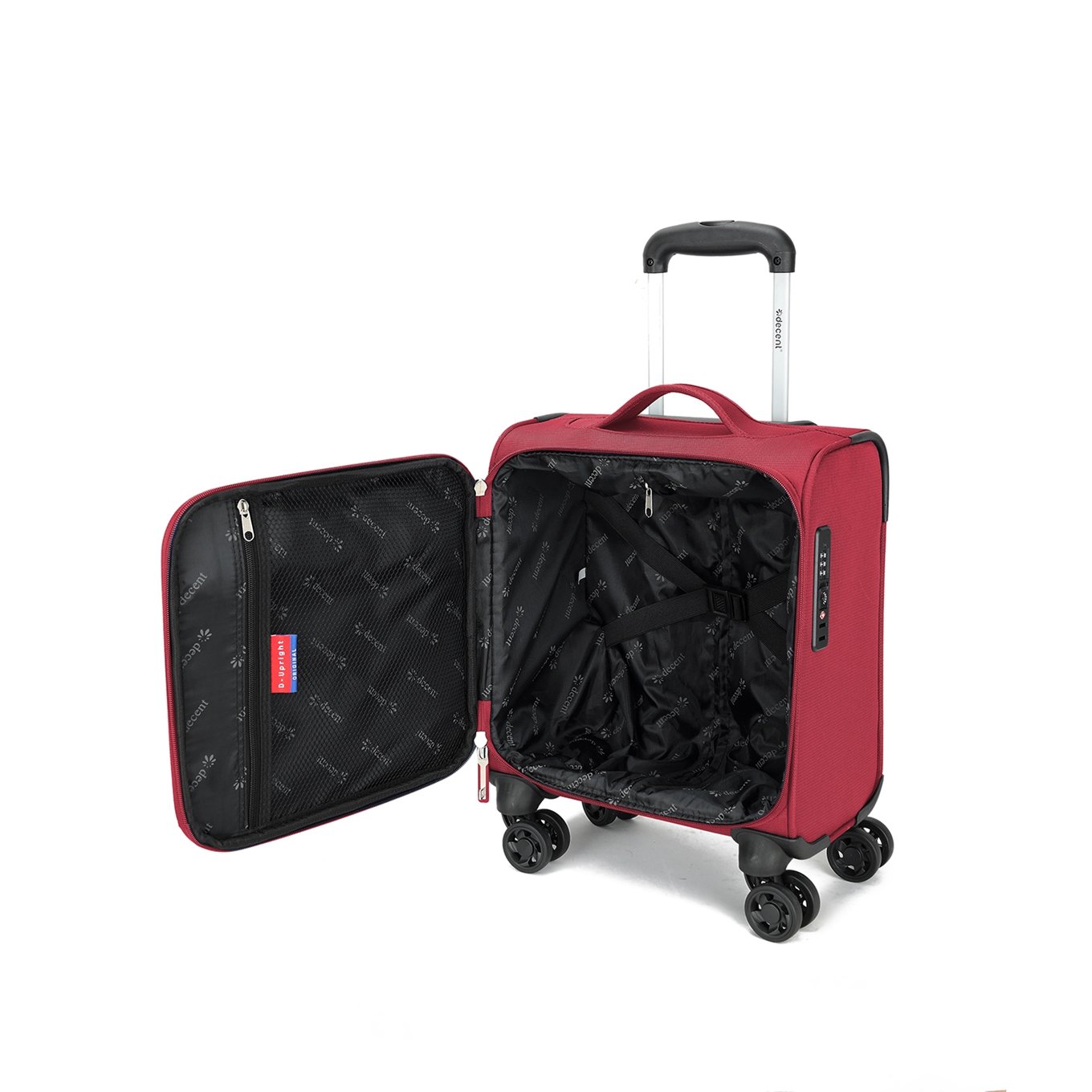 Decent D-Upright Underseater Trolley 42cm rot Weicher Koffer