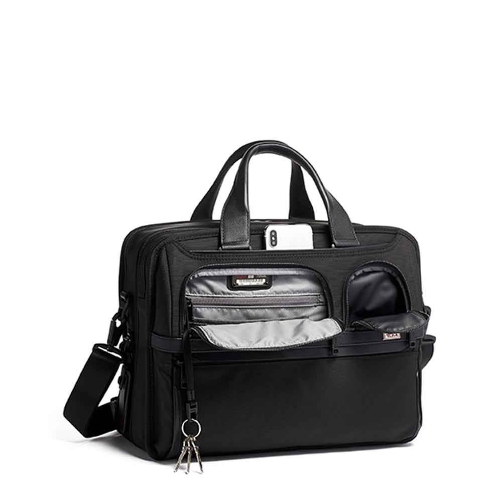 Tumi Alpha Expandable Organizer Laptop Brief black