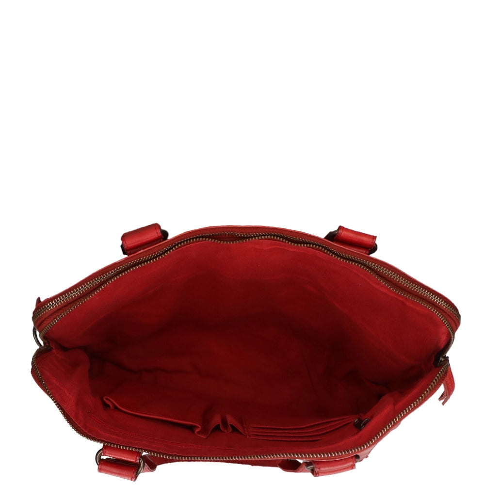 Bear Design Cow Lavato Laptopschoudertas rood