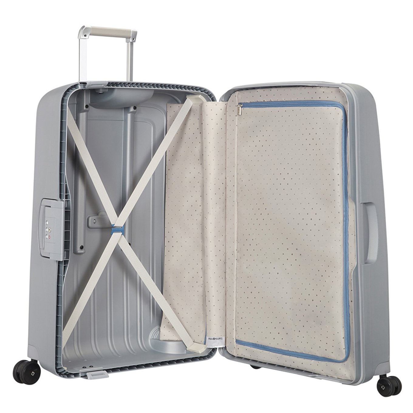 Samsonite S'Cure Spinner 55 + 75 Set silver