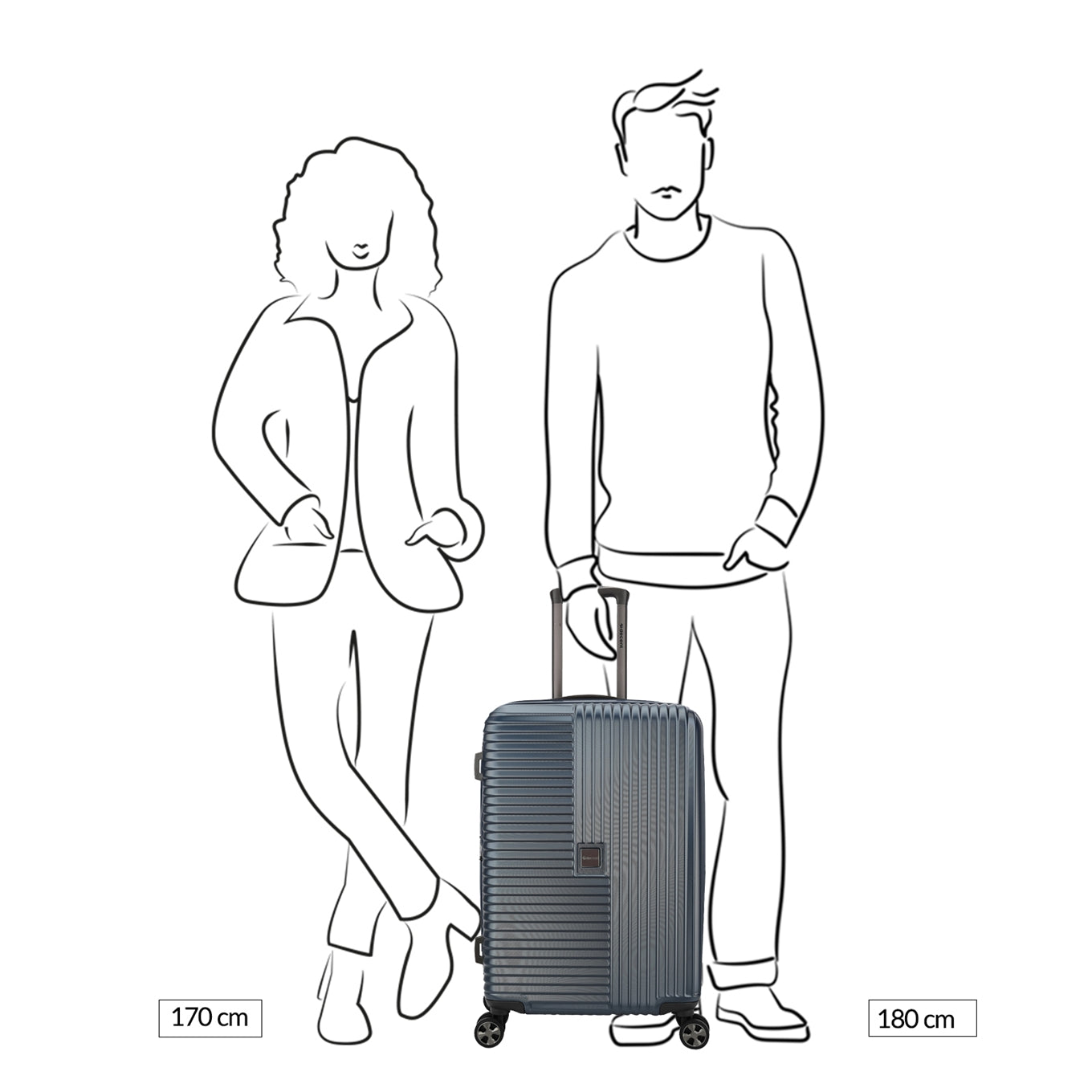 Decent Tourister Medium Trolley 66 blue