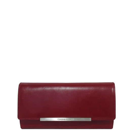 Claudio Ferrici Classico Purse rot Damenbrieftasche