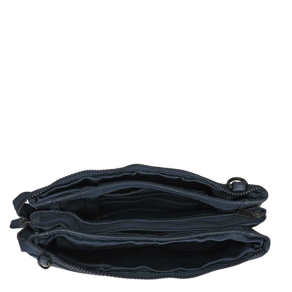Bear Design Cow Lavato Clutch blue Women's bag