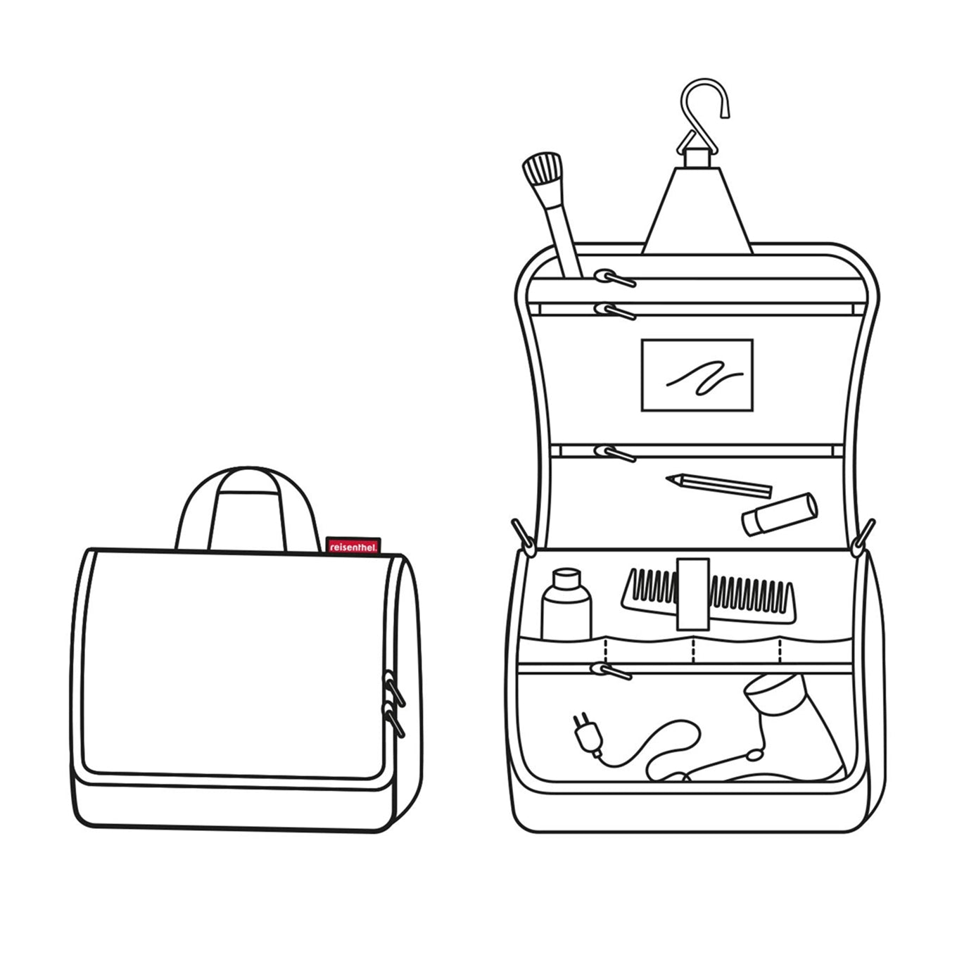 Reisenthel Travelling Toiletbag Fischgrätenmuster dunkelblau