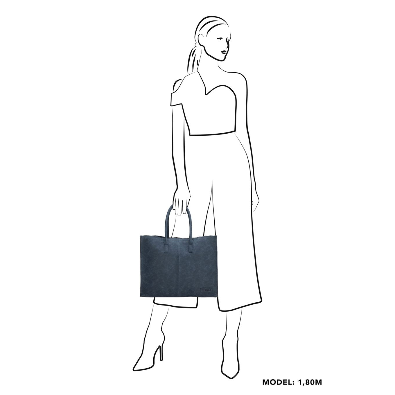 Zebra Trends Lisa XL Shopper jeans blue