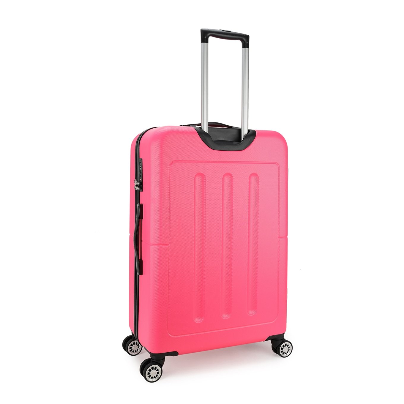 Ordentlicher Neon-Fix Trolley 76 rosa Hartschalenkoffer